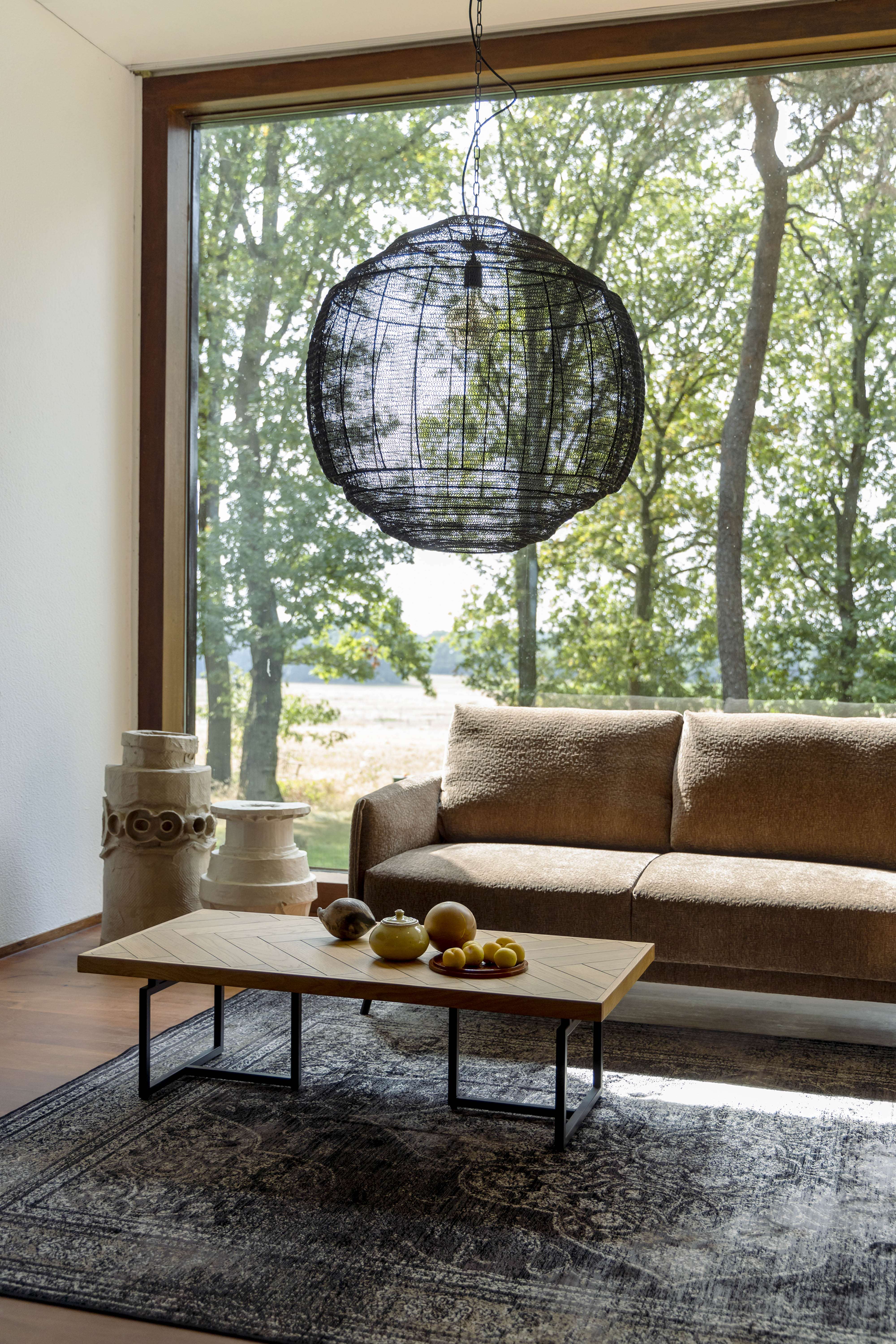 Dutchbone Class Herringbone Natural Oak Wood Coffee Table